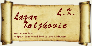 Lazar Koljković vizit kartica